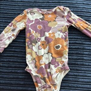 Floral Long Sleeve Kids One Piece